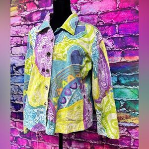 Life style women’s colorful vintage blazer.